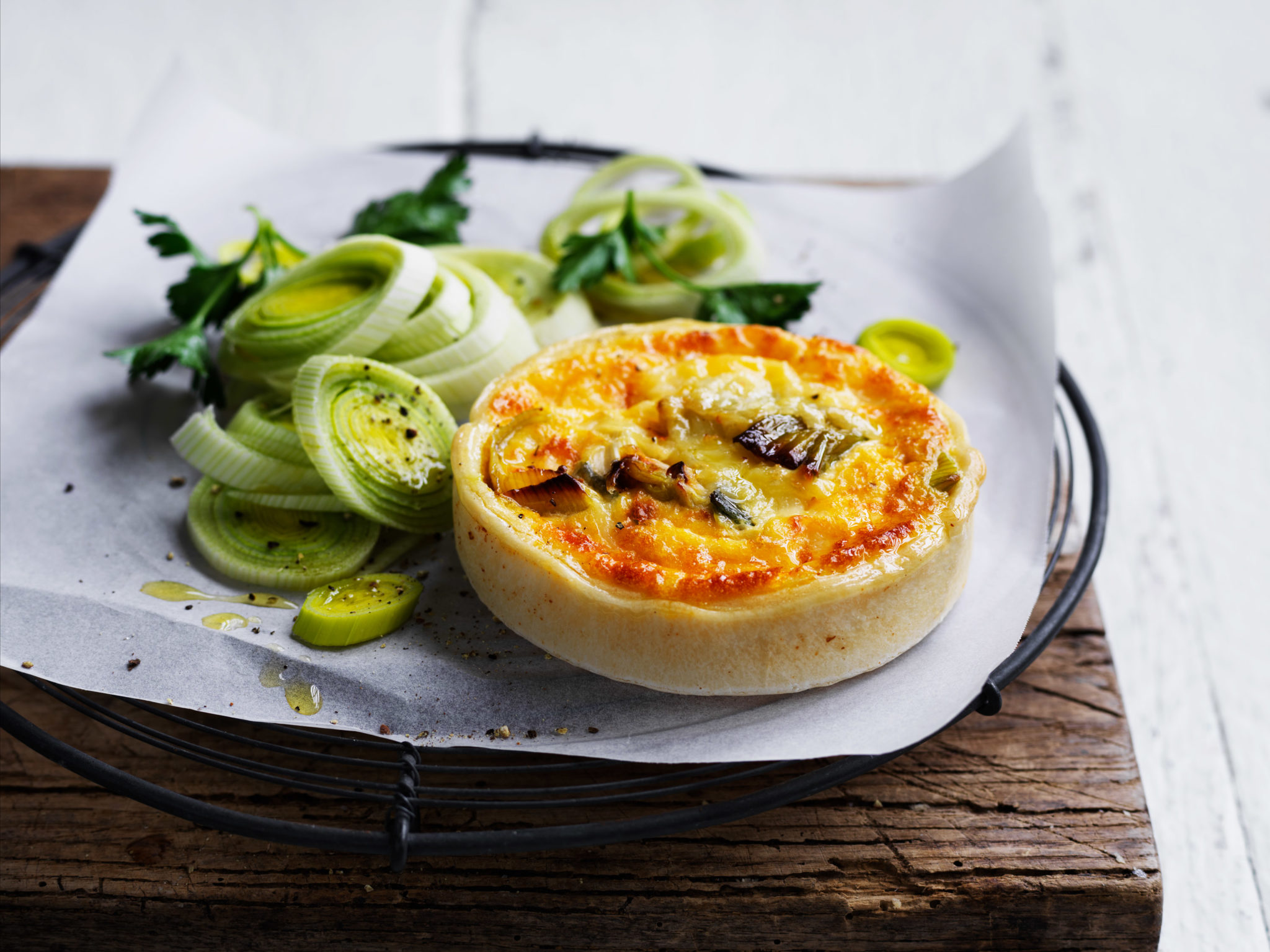 Leek and Cheese Quiche